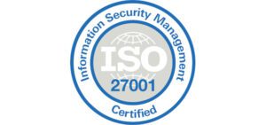 Information Security Management ISO 27001 Certified logo.