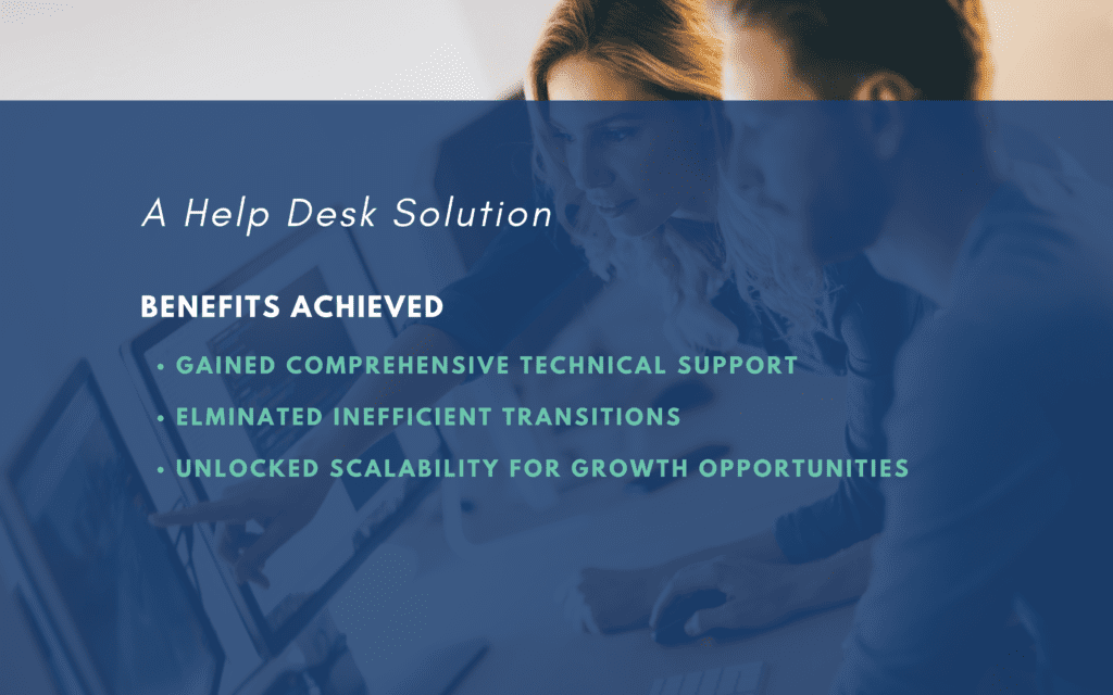 Project remote slide on help desk solution