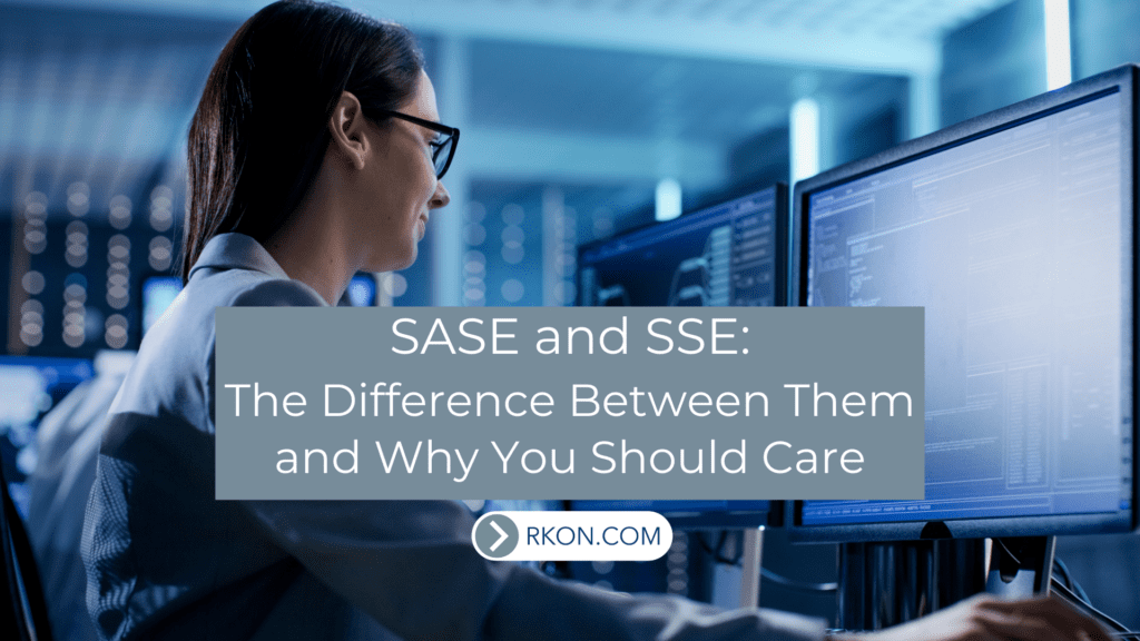 Woman working on a computer, using SSE. SASE and SSE: The Difference Between Them and Why You Should Care